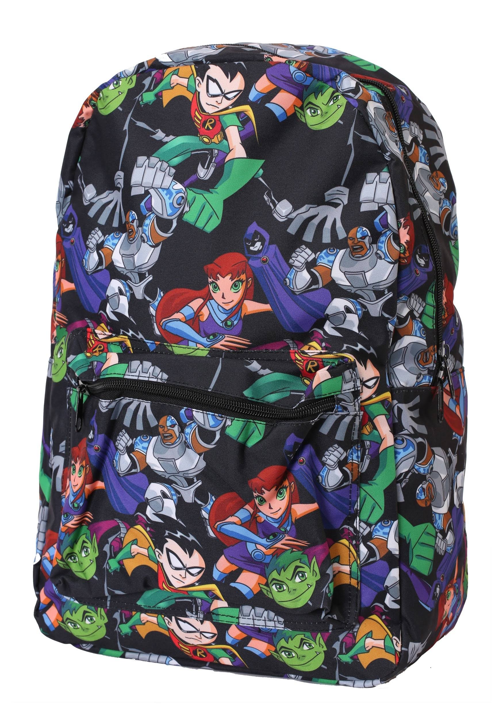 Bioworld All Over Print Teen Titans Go! Backpack, Girl&s, Size: Standard, Black