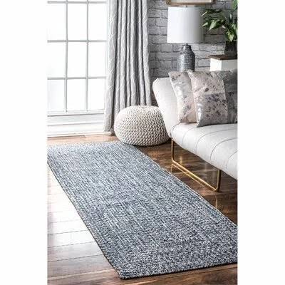 Handmade Braided Blue/White Area Rug Rug Size: Runner 2&6x22 x 6&