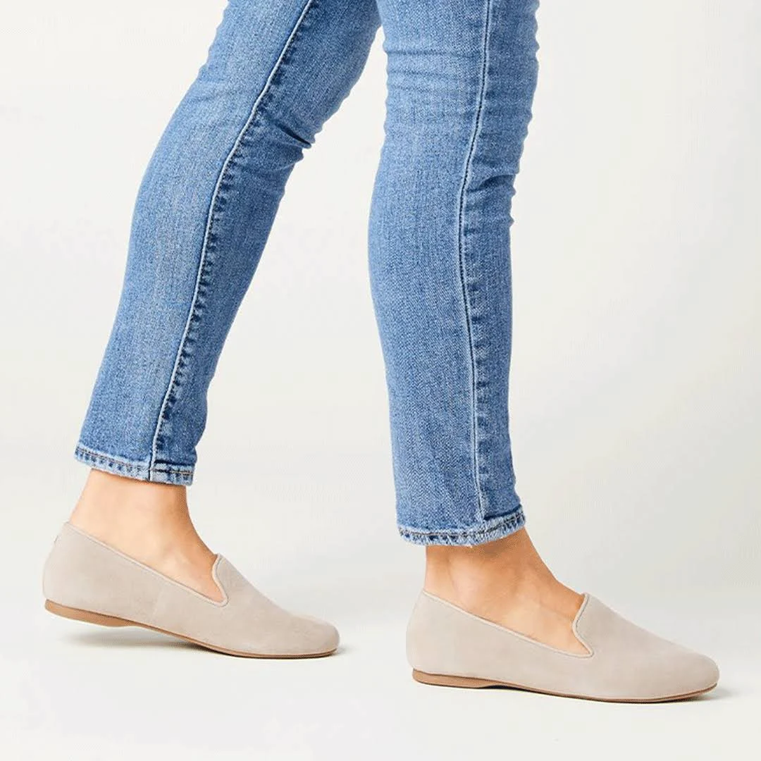 Birdies The Starling - Slate Gray Flats, Size 5, Suede