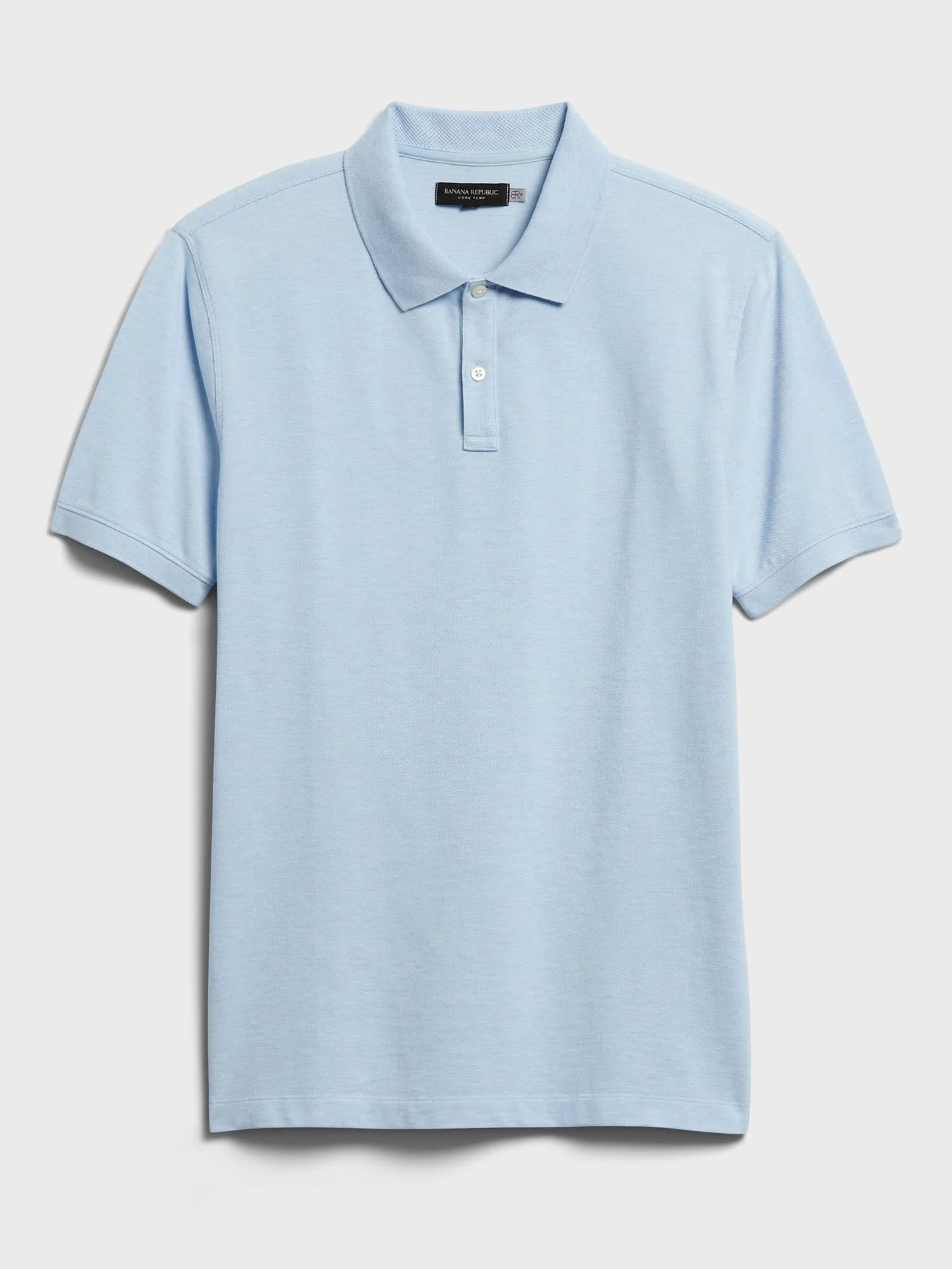Banana Republic Men's Core Temp Pique Polo Shirt Beach Day Blue Size XXL
