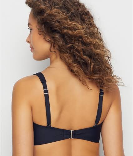 Birdsong Onyx Tie Front Bikini Top - Womens - Onyx - 34DDD