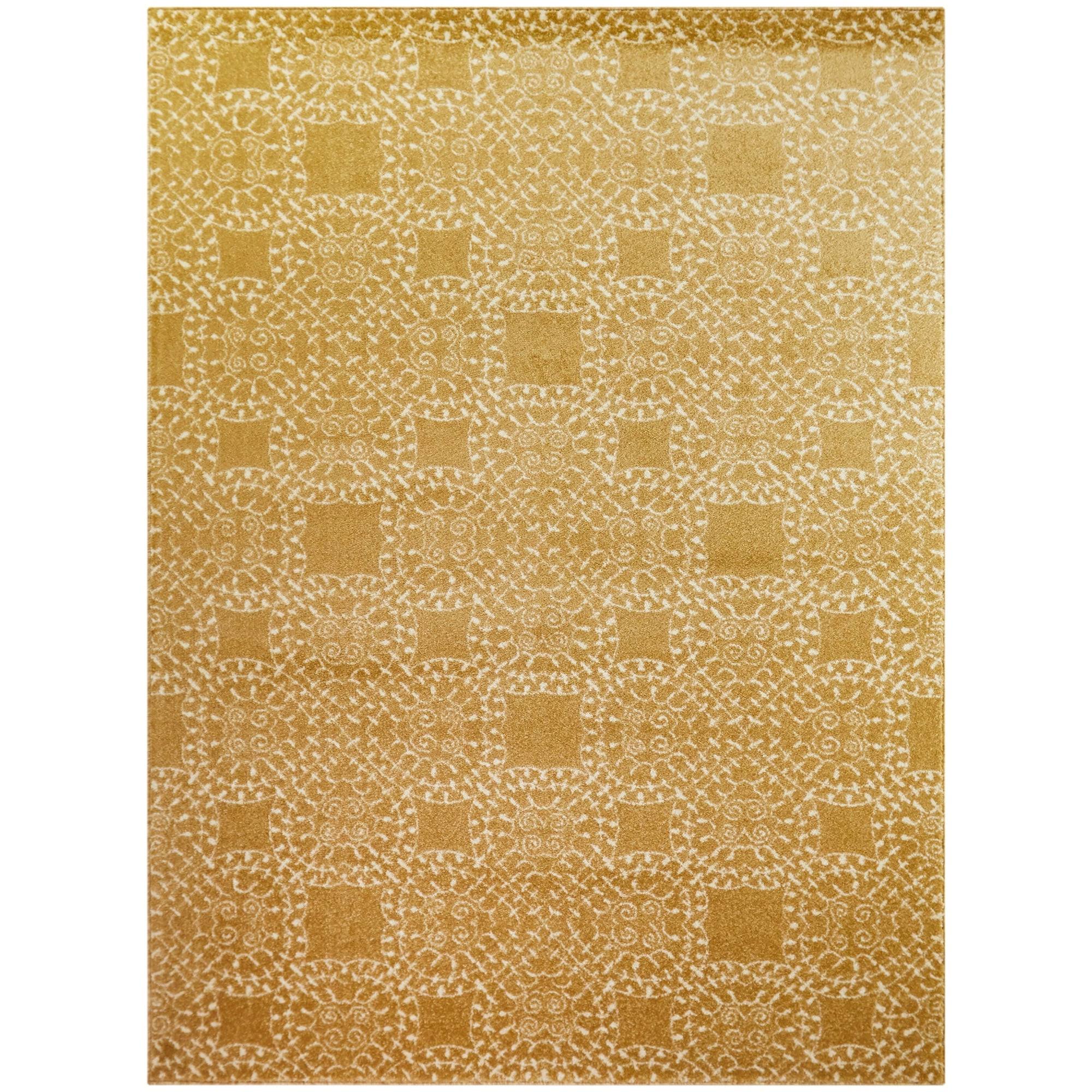 BALTA Cooper Teal 5 ft. x 7 ft. Clover Medallion Area Rug, Blue