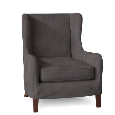 Adamstown 33x22 Wide Wingback Chair Birch Lane Body Fabric: Capri Dove