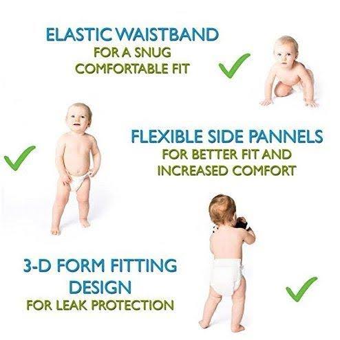 Andy Pandy Premium Bamboo Disposable Diapers, Small, 94 Count.