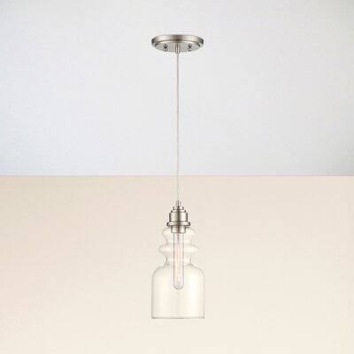 Reade 1 - Light Single Geometric Pendant Birch Lane Heritage Finish: Brushed Nickel