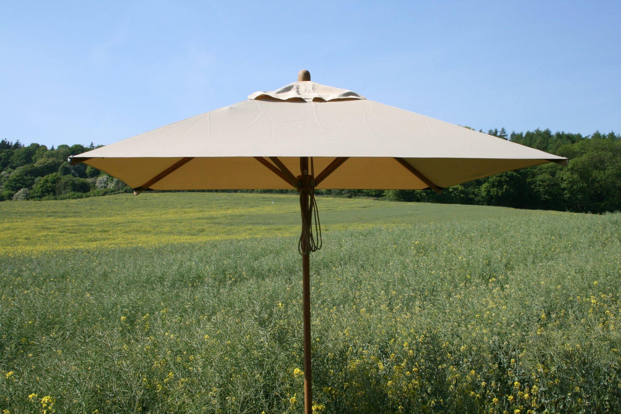 Bambrella Levante Square Bamboo Outdoor Umbrella