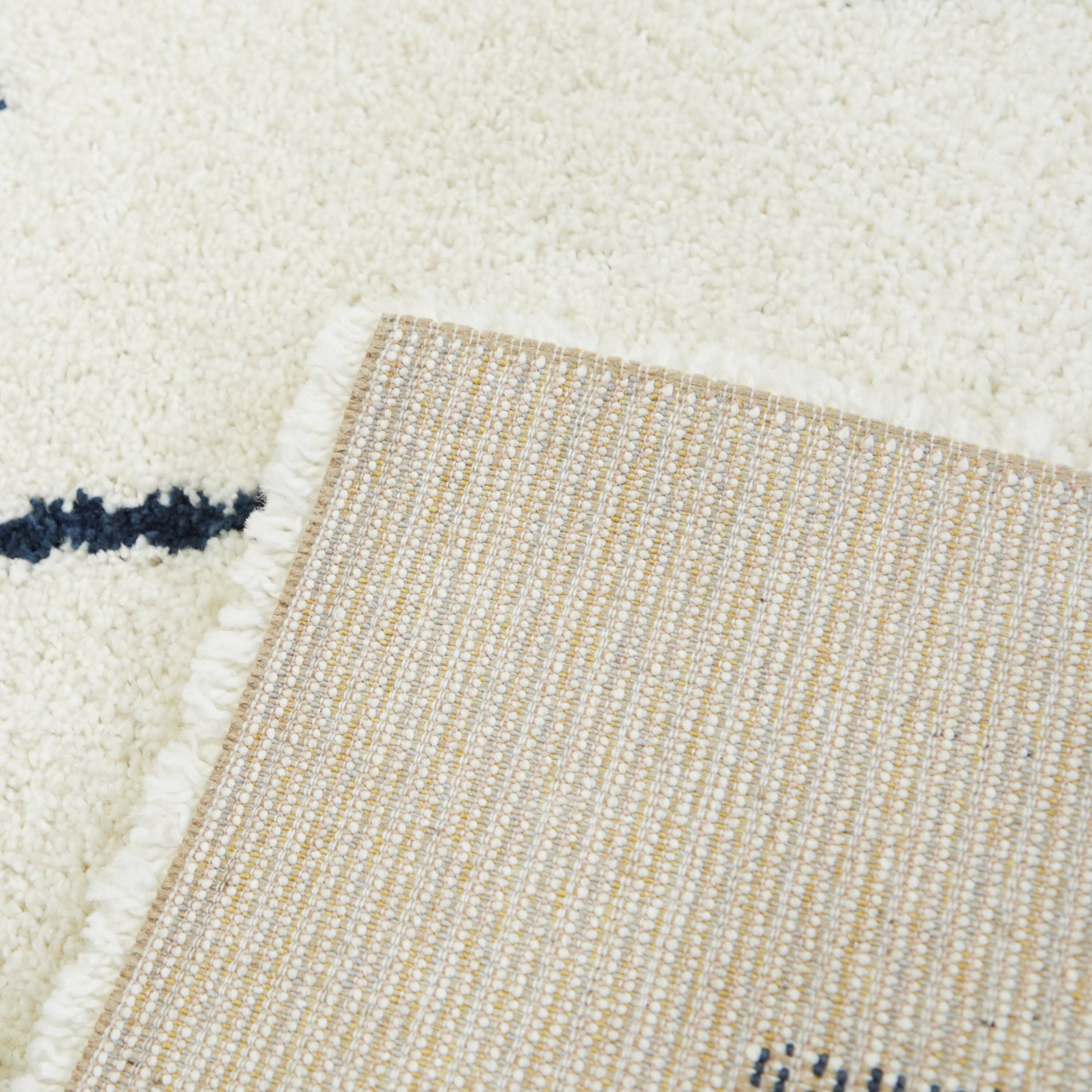 Pavel Geometric Shag Area Rug - 7&10x22 x 10& - Rust