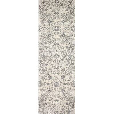 Kinman Hand-Tufted Ivory Area Rug Rug Size: Rectangle 2&6x22 x 8&
