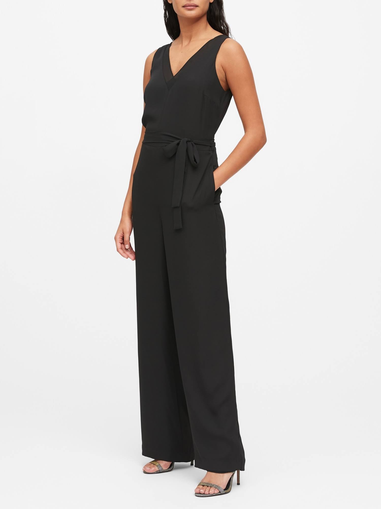 Banana Republic Women's Wide-Leg Jumpsuit Black Size 0