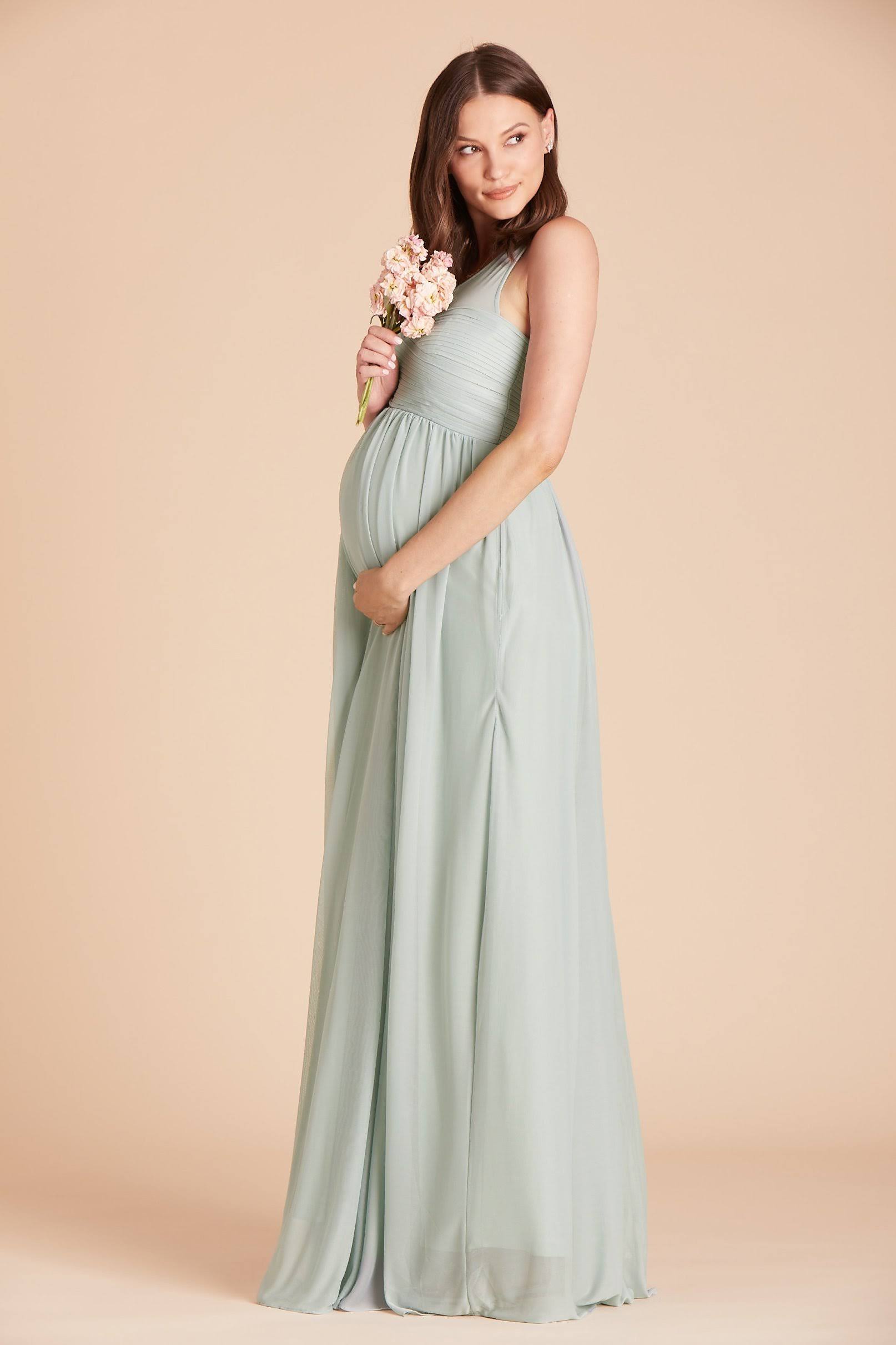 Birdy Grey Ryan Bridesmaid Dress in Sage Xs / Sage