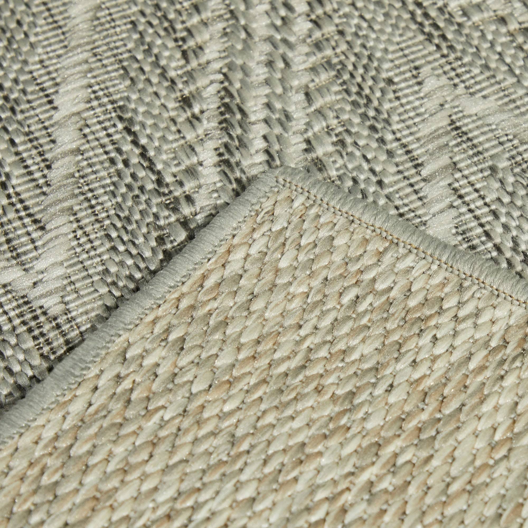 BALTA US Kava Charcoal 8 ft. x 10 ft. Chevron Flatweave Indoor/Outdoor Area Rug, Grey