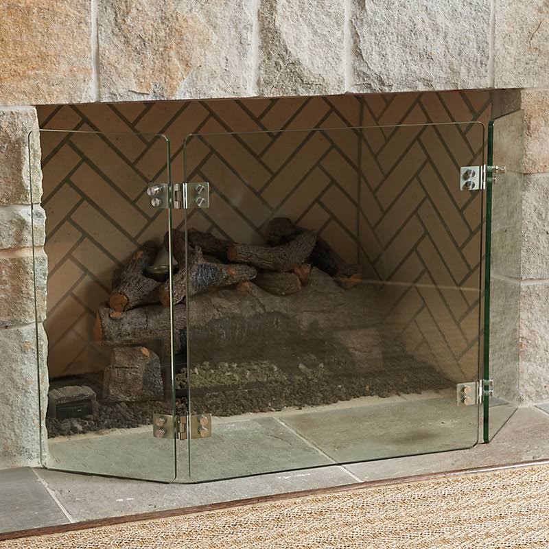Miles Redd Glass Deco Fireplace Screen - Ballard Designs