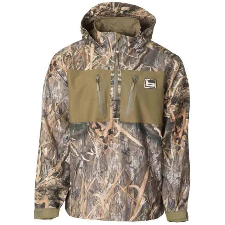 Banded Men's Waterproof 1/4 Zip Hooded Pullover in Mossy Oak Habitat Size XL