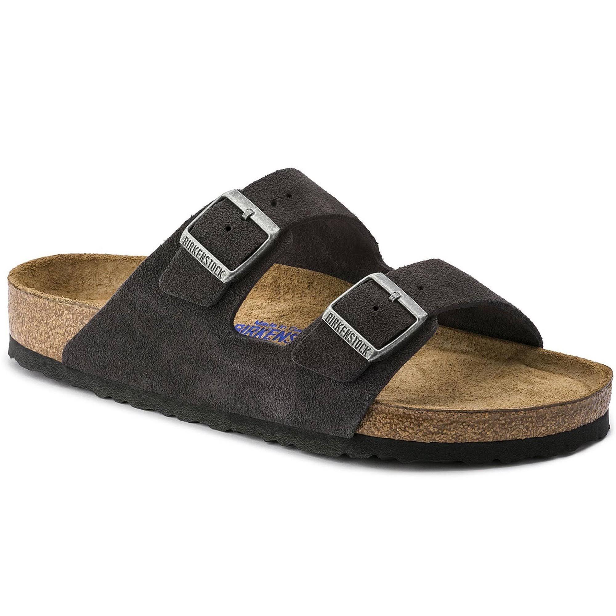 Birkenstock Arizona Soft Footbed Sandal - 44 - Velvet Grey Suede
