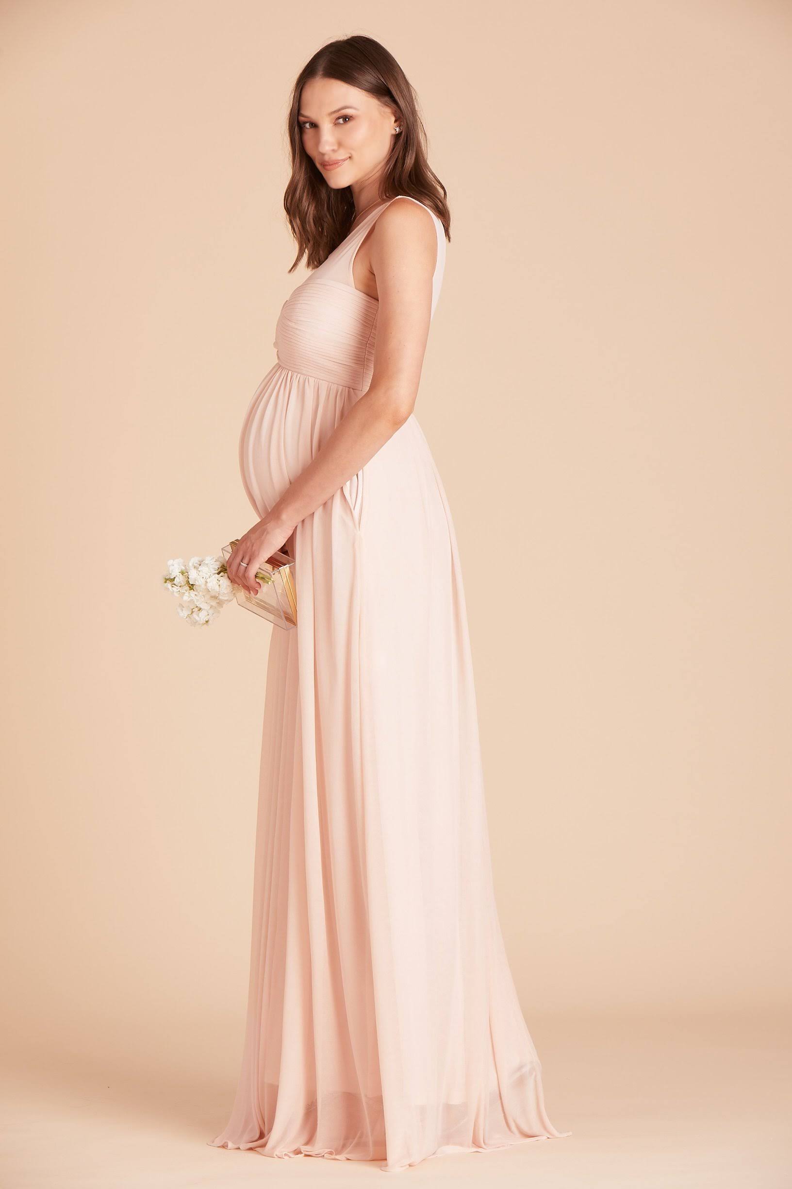 Birdy Grey Ryan Bridesmaid Dress in Pale Blush Xs / Pale Blush