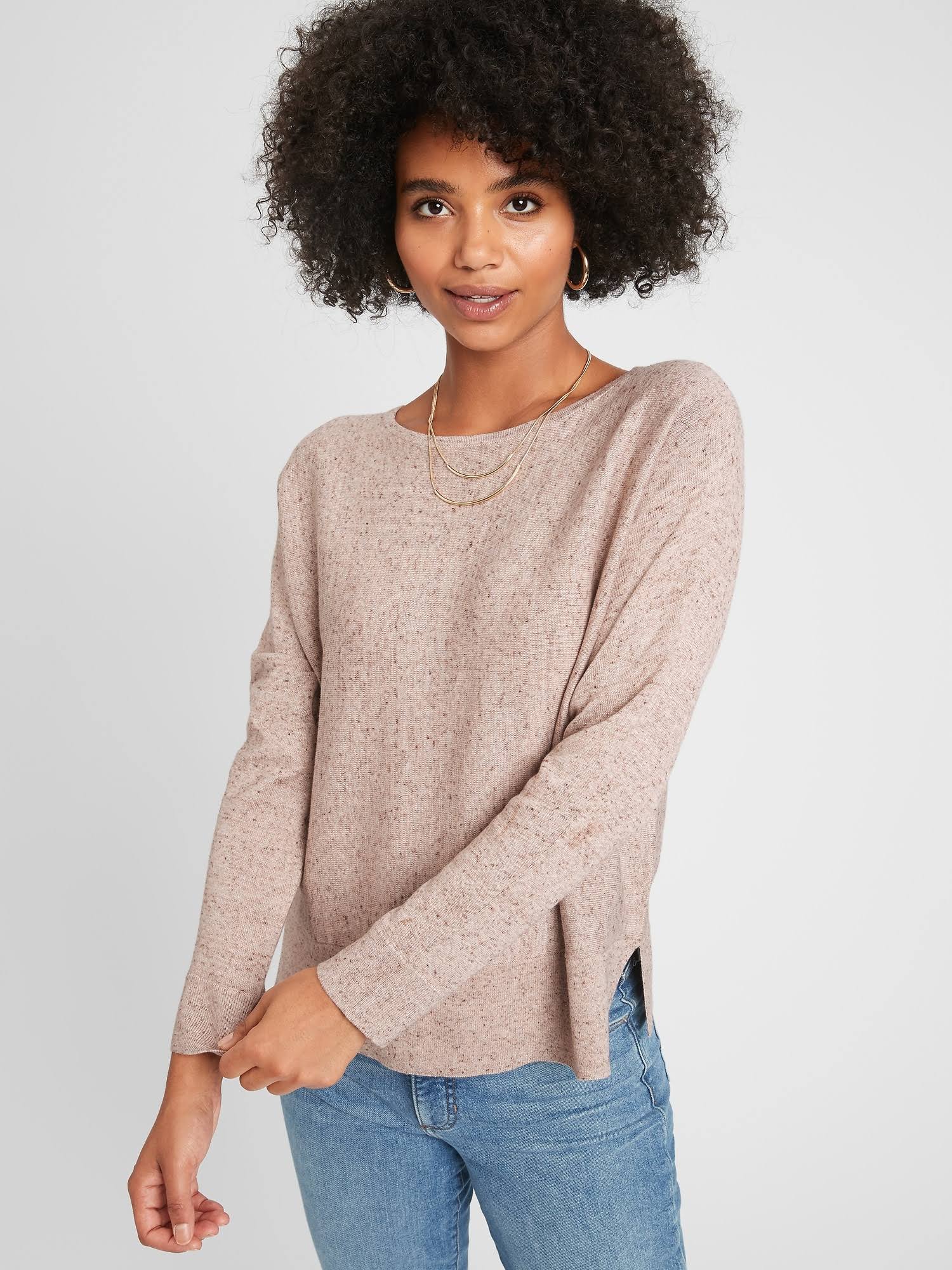 Women's Fleck Boat-Neck Sweater Heather Oatmeal