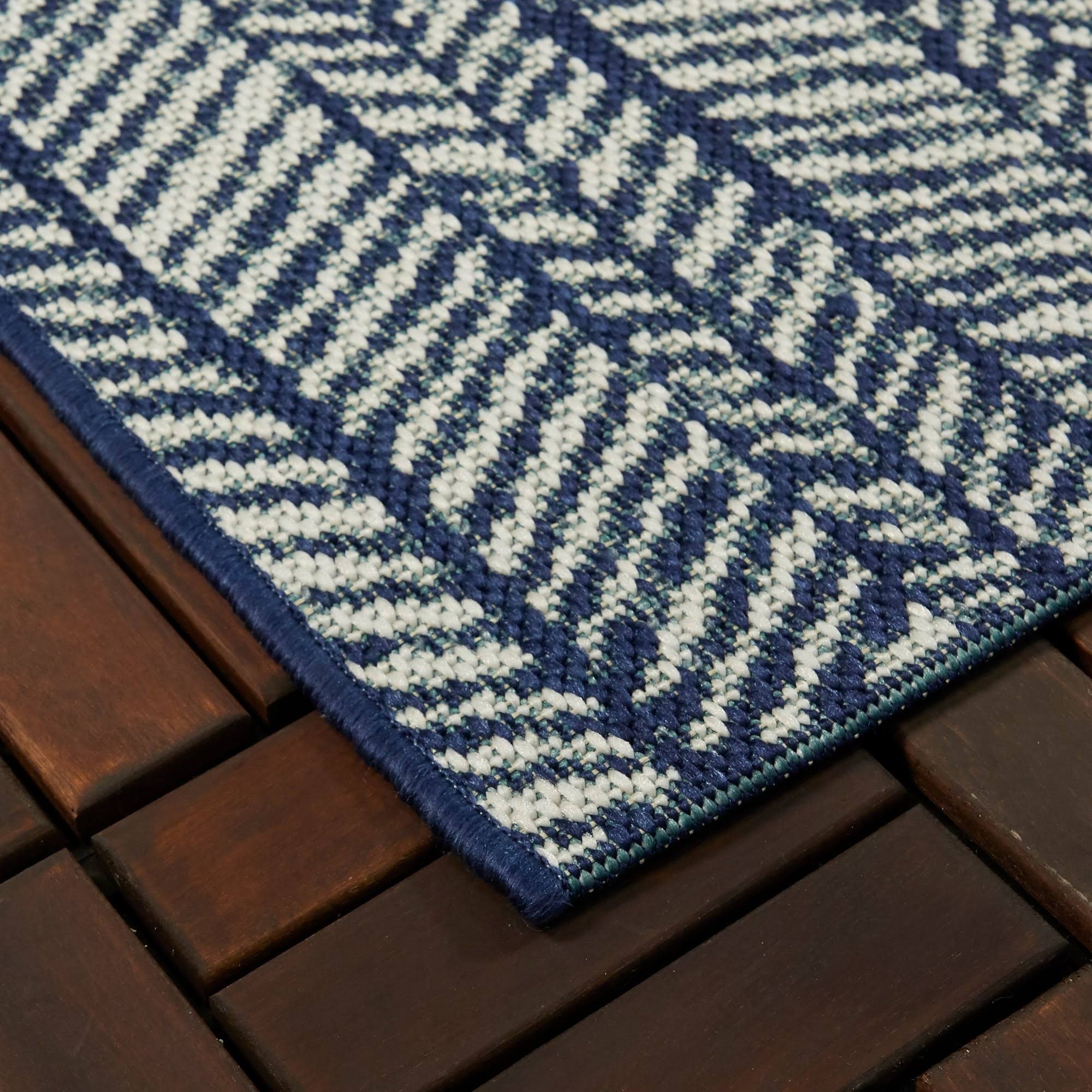 BALTA Yates Navy 8 ft. x 10 ft. Contemporary Indoor/Outdoor Area Rug, Blue