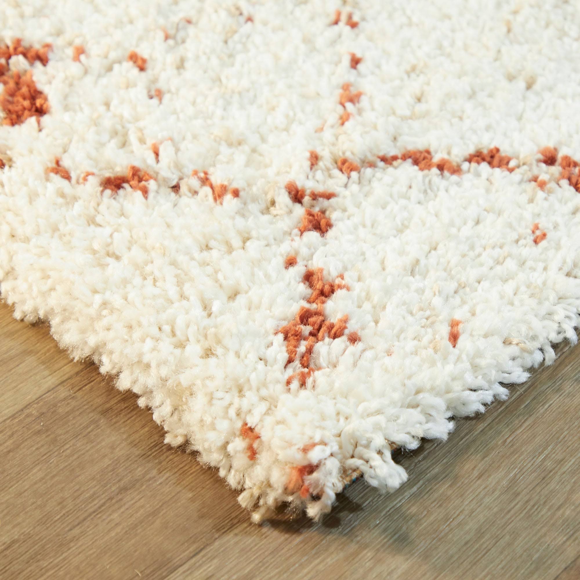 Albini Tribal Shag Area Rug - Navy Blue - 7&10x22 x 10&