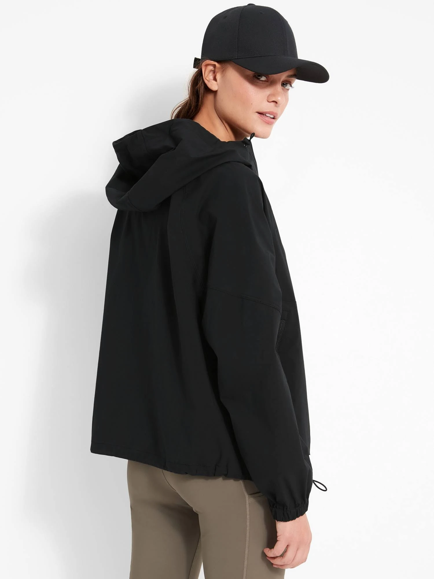 Banana Republic Women's Rain Jacket Black Size XL