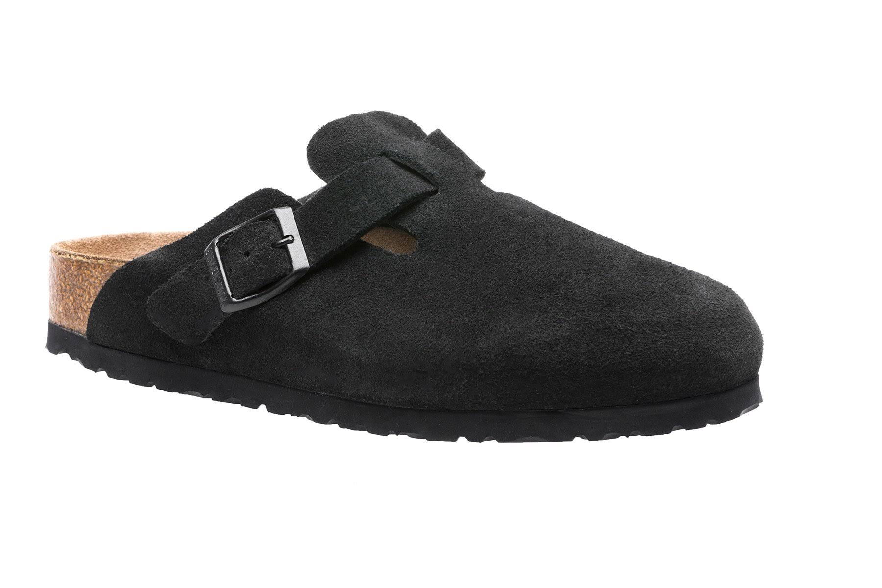 Birkenstock Boston Soft Footbed - Black Suede Size 36