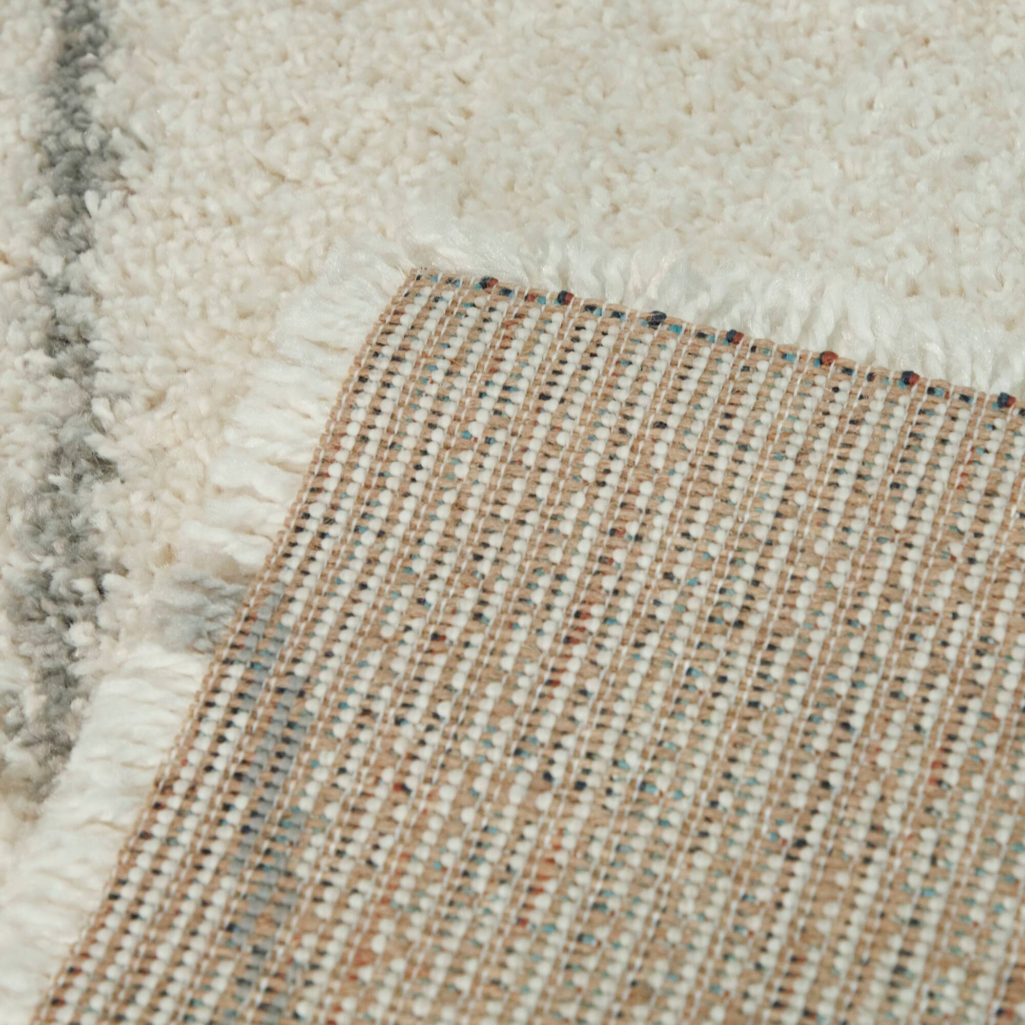 BALTA Ayden Navy 5 ft. x 7 ft. Abstract Shag Area Rug, Blue