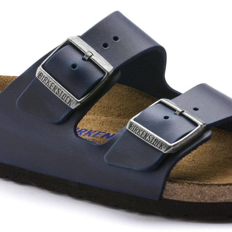 Birkenstock Arizona Soft Footbed - Oiled Leather Blue / 39 / Regular