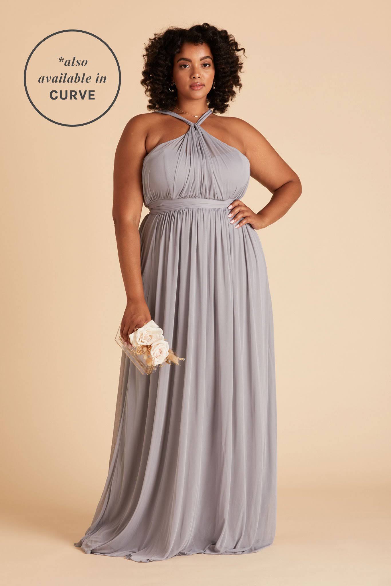 Birdy Grey Kiko Bridesmaid Dress in Silver XL / Silver