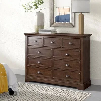 Lovette 9 Drawer Double Dresser Birch Lane Color: Brown