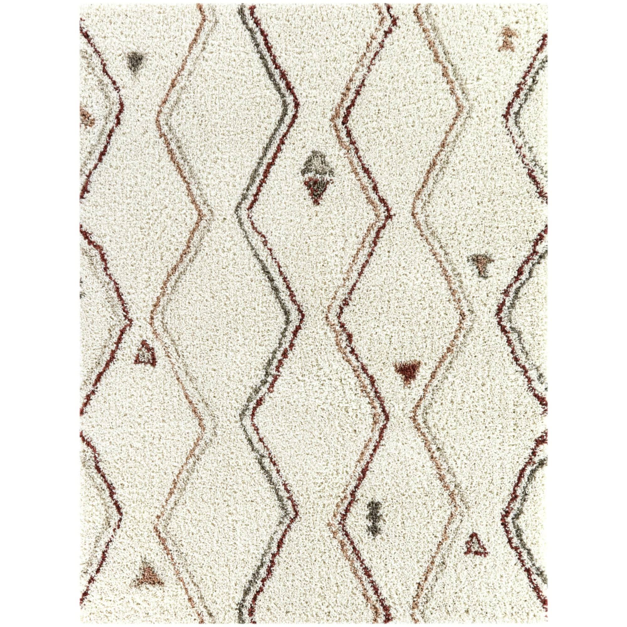 Kallos Tribal Shag Area Rug - 5&3x22 x 7& - Charcoal Grey