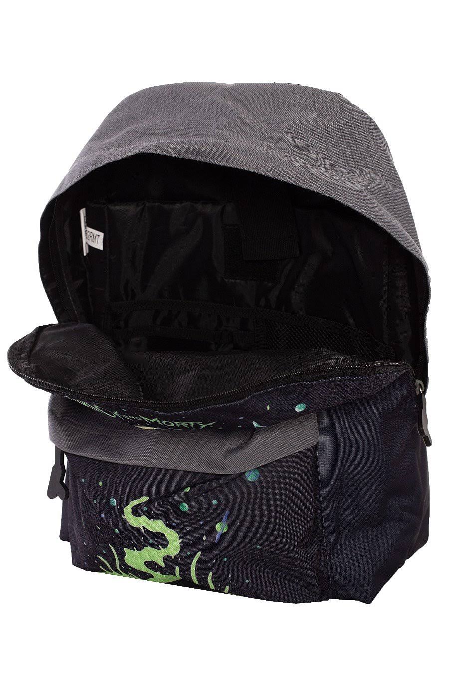 Rick and Morty Backpack - Placement Printed Black