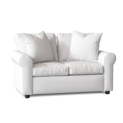 Wolsingham 60x22 Rolled Arm Loveseat with Reversible Cushions Birch Lane Body Fabric: Spinnsol Optic White