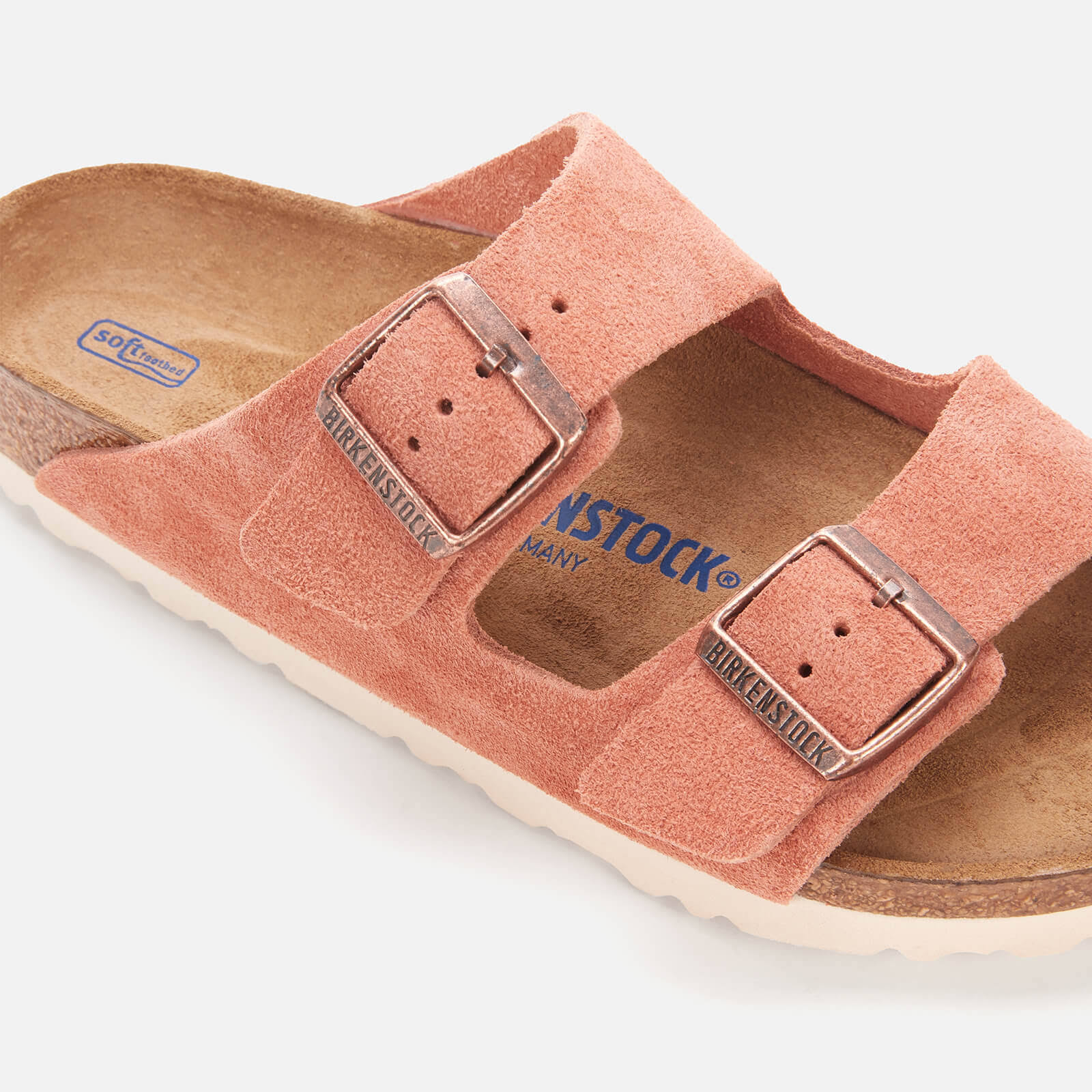 Birkenstock Arizona SFB Suede Double Strap Sandals - Red