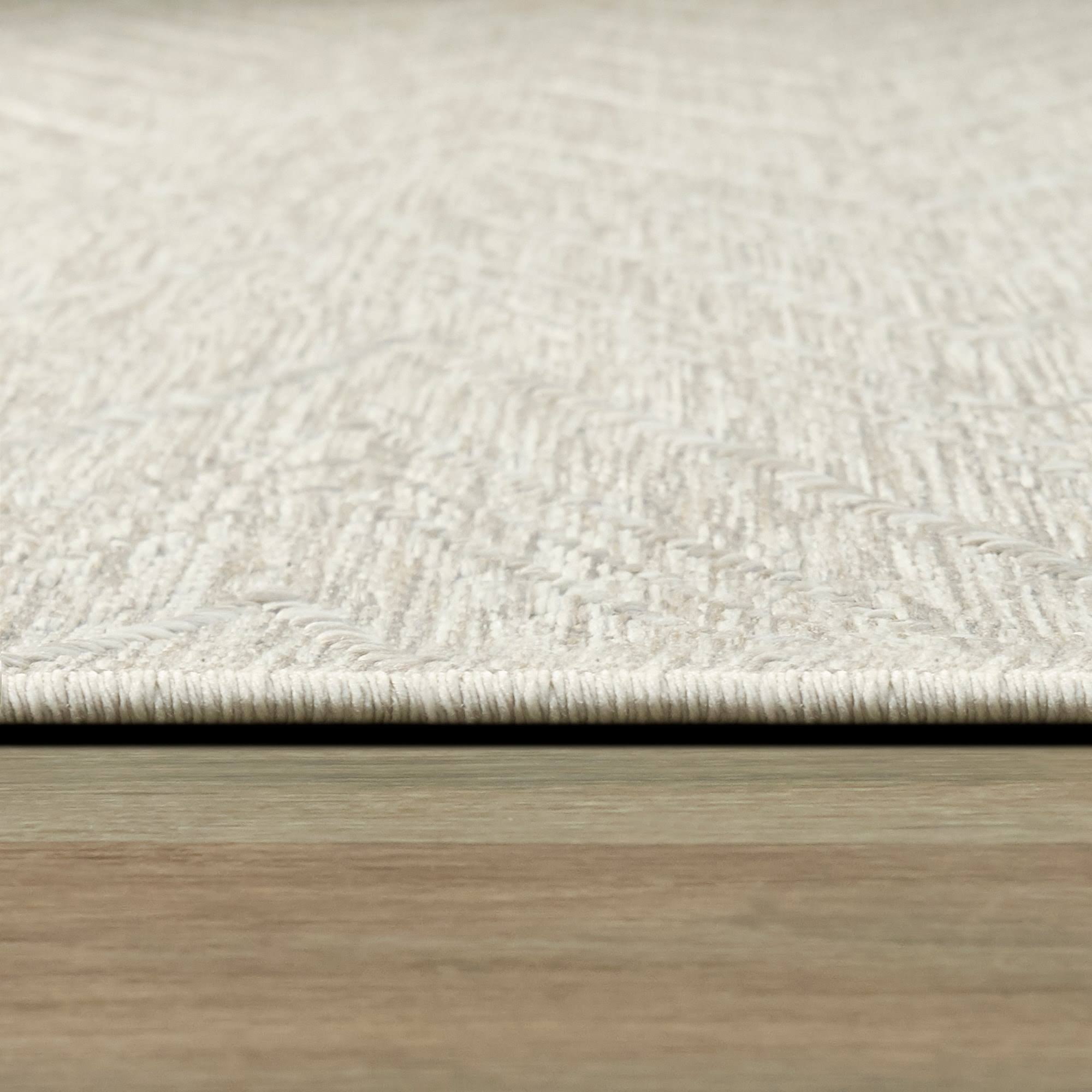 BALTA Kava Beige 8 ft. x 10 ft. Chevron Flatweave Indoor/Outdoor Area Rug