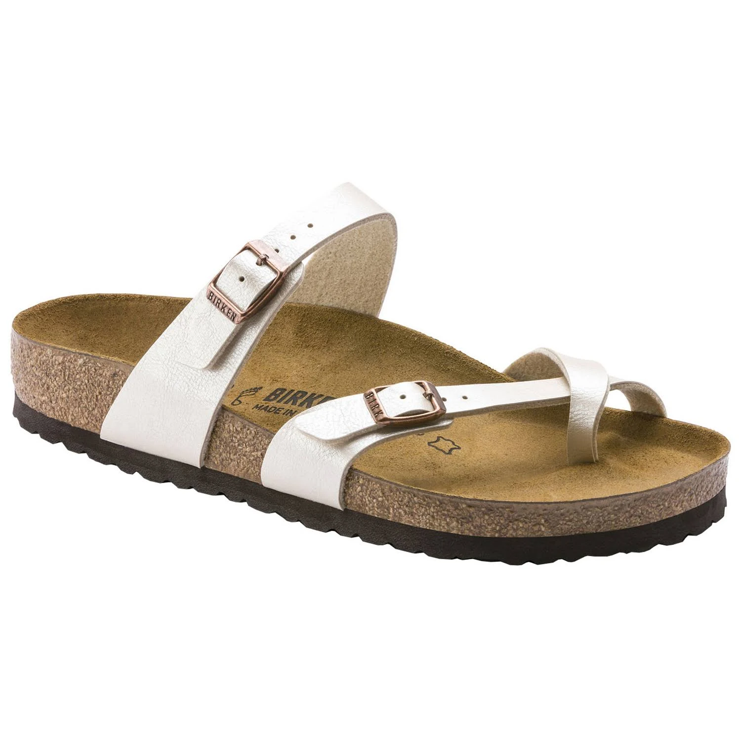 Birkenstock Mayari Birko Flor Sandals - Graceful Pearl White