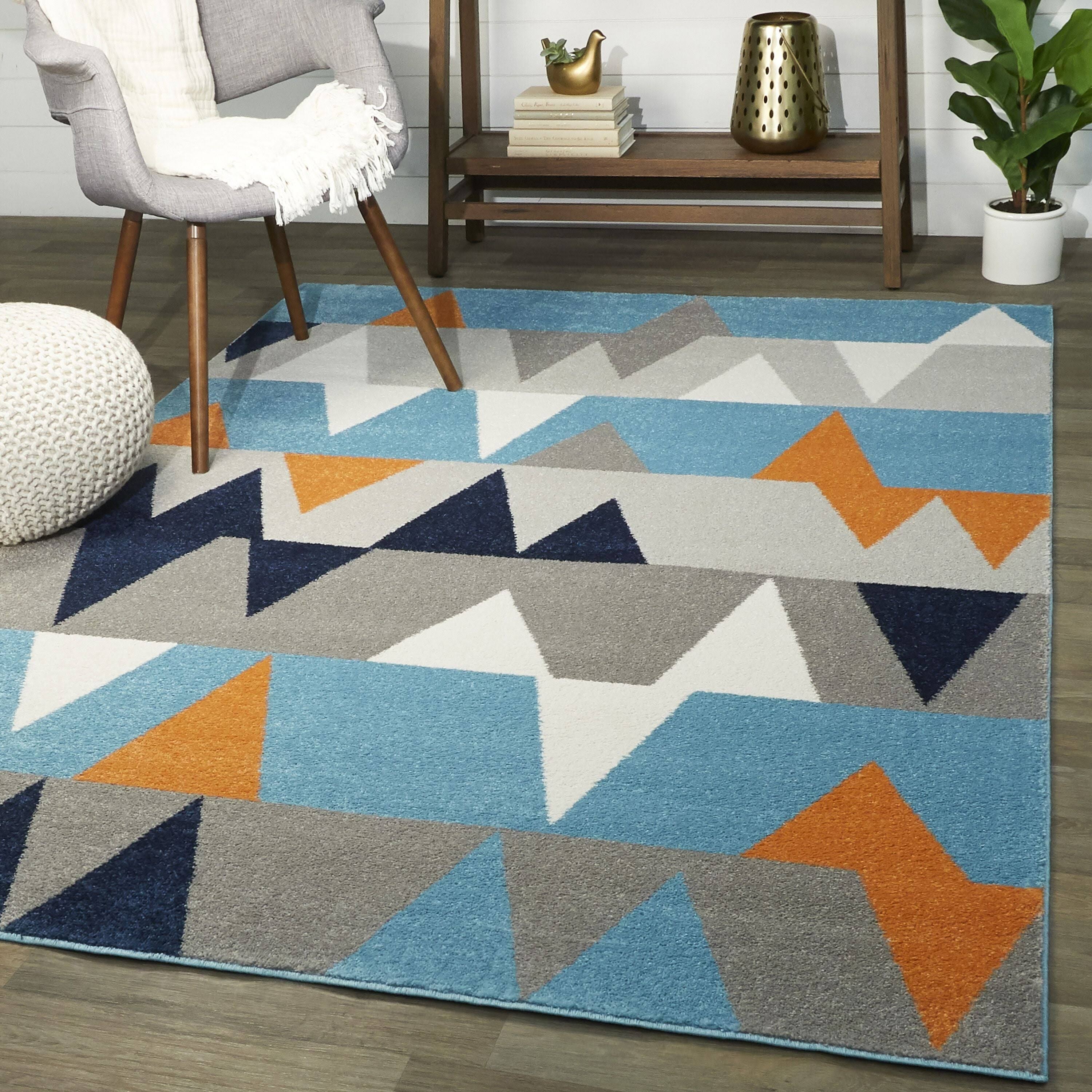 BALTA Modern Geometric Grey 5 ft. x 7 ft. Abstract Area Rug