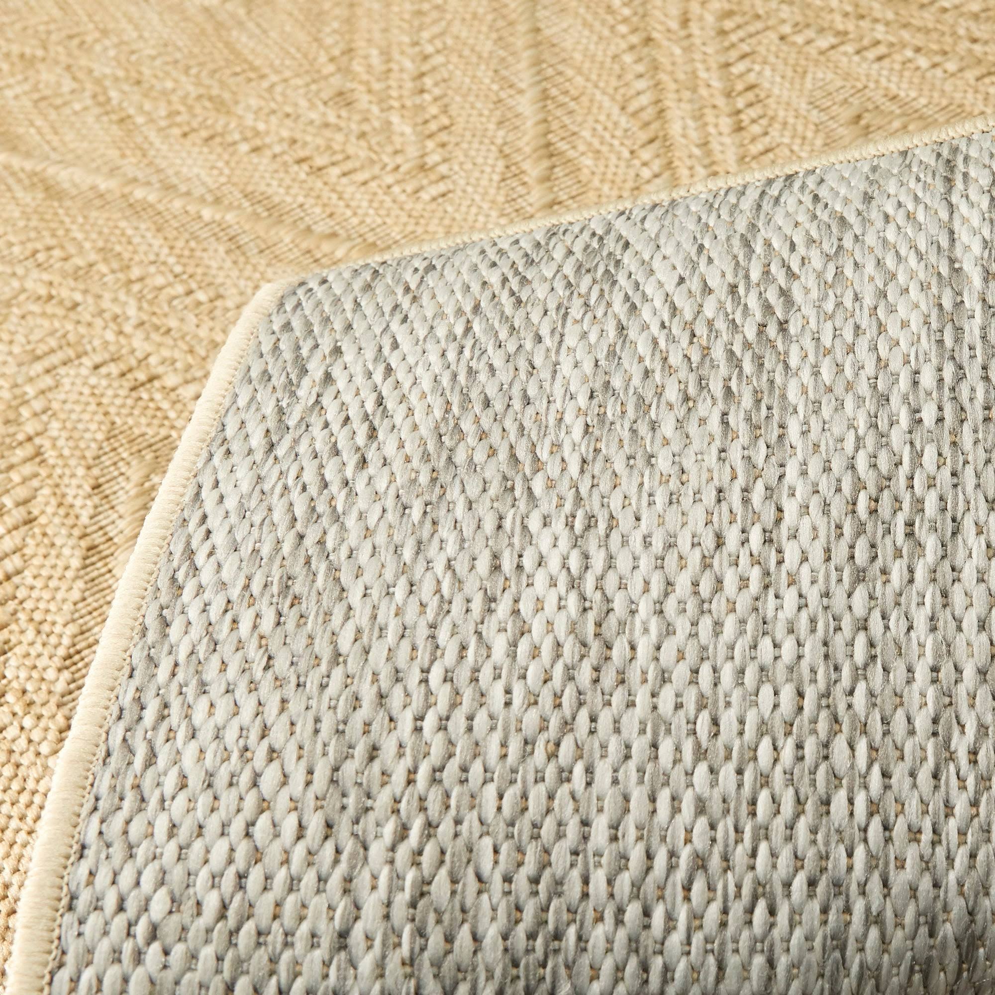 BALTA Kava Beige 8 ft. x 10 ft. Chevron Flatweave Indoor/Outdoor Area Rug