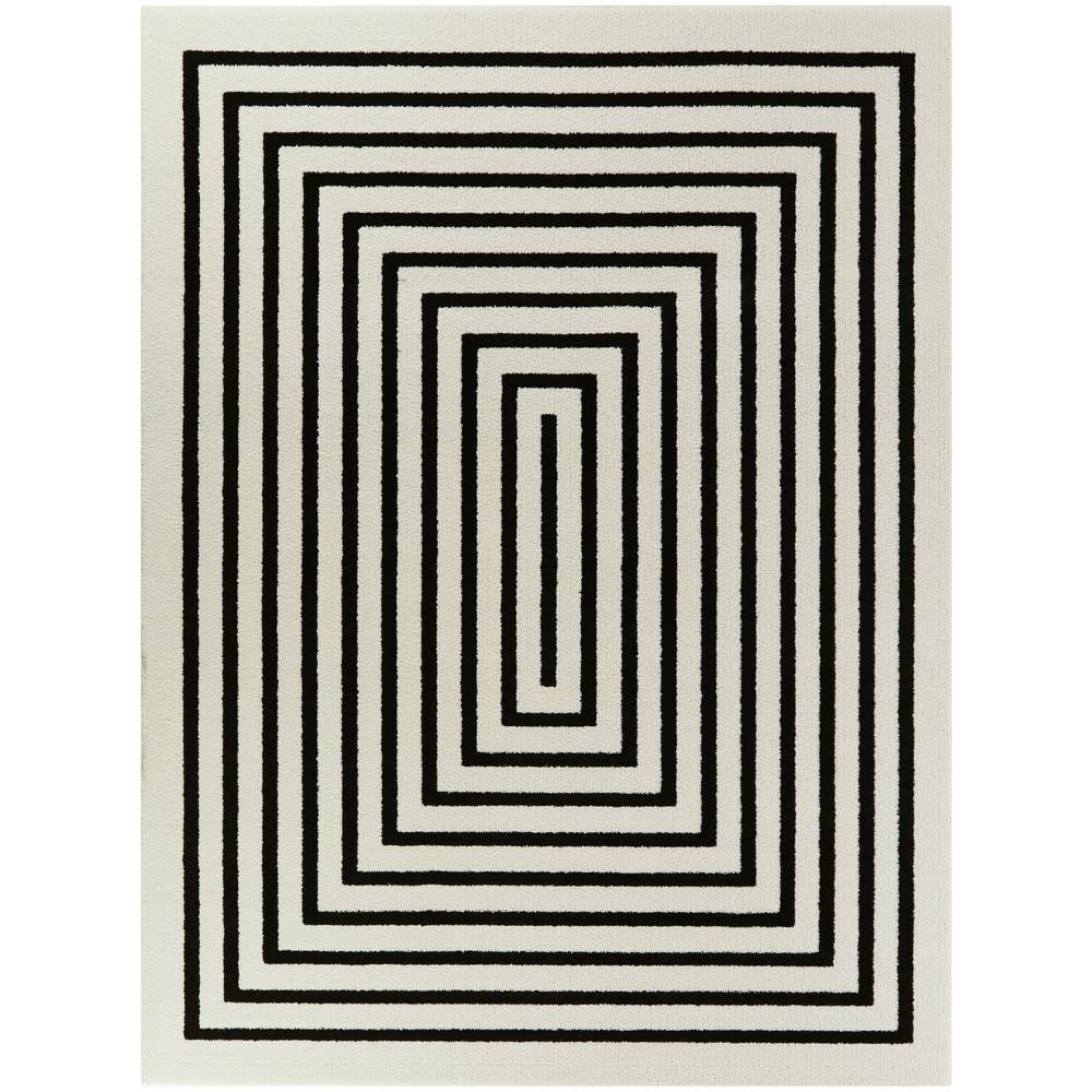 BALTA Burgess White 5 ft. x 7 ft. Contemporary Area Rug