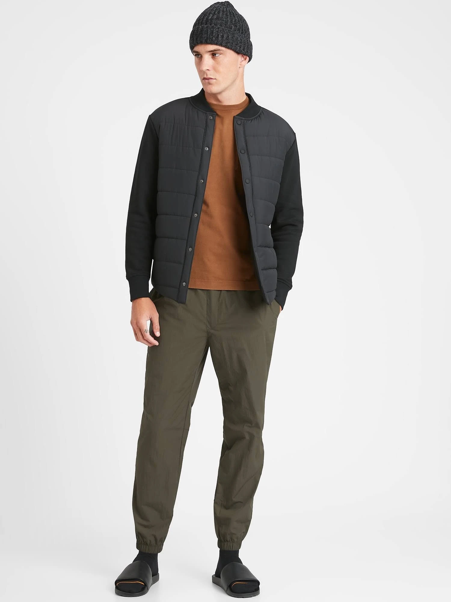 Banana Republic Men's Slim Water-Repellent Jogger Deep Green Size S