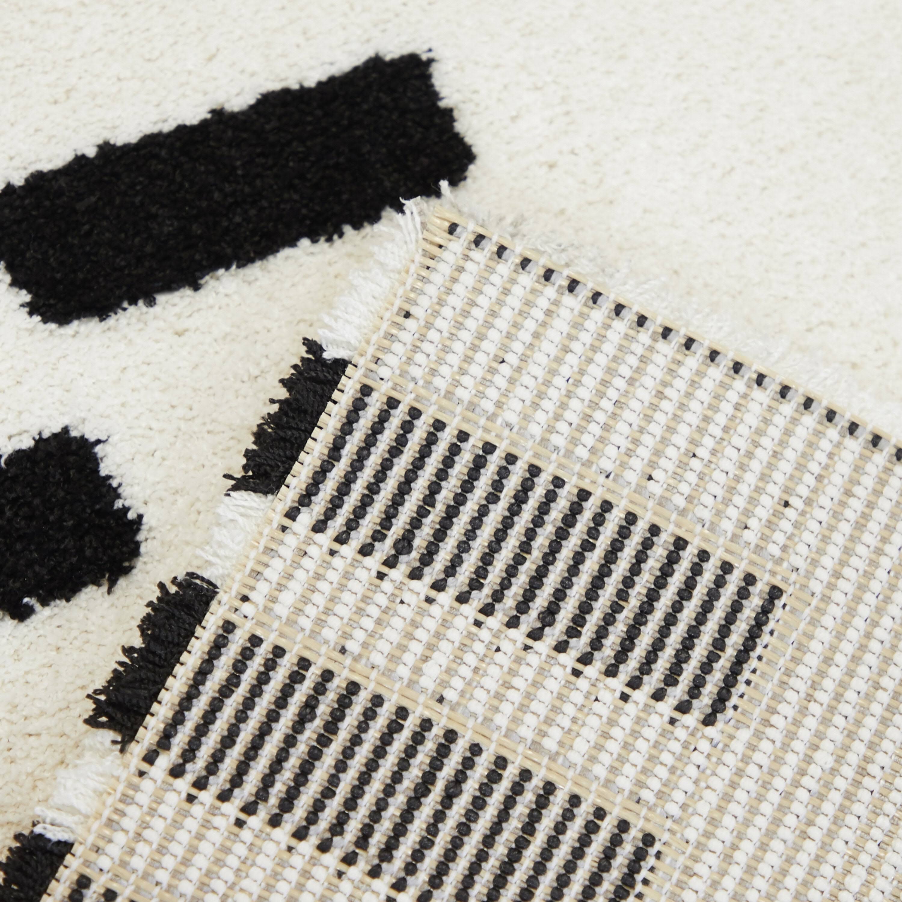 Hadden Contemporary Area Rug - 5&3x22 x 7& - Black