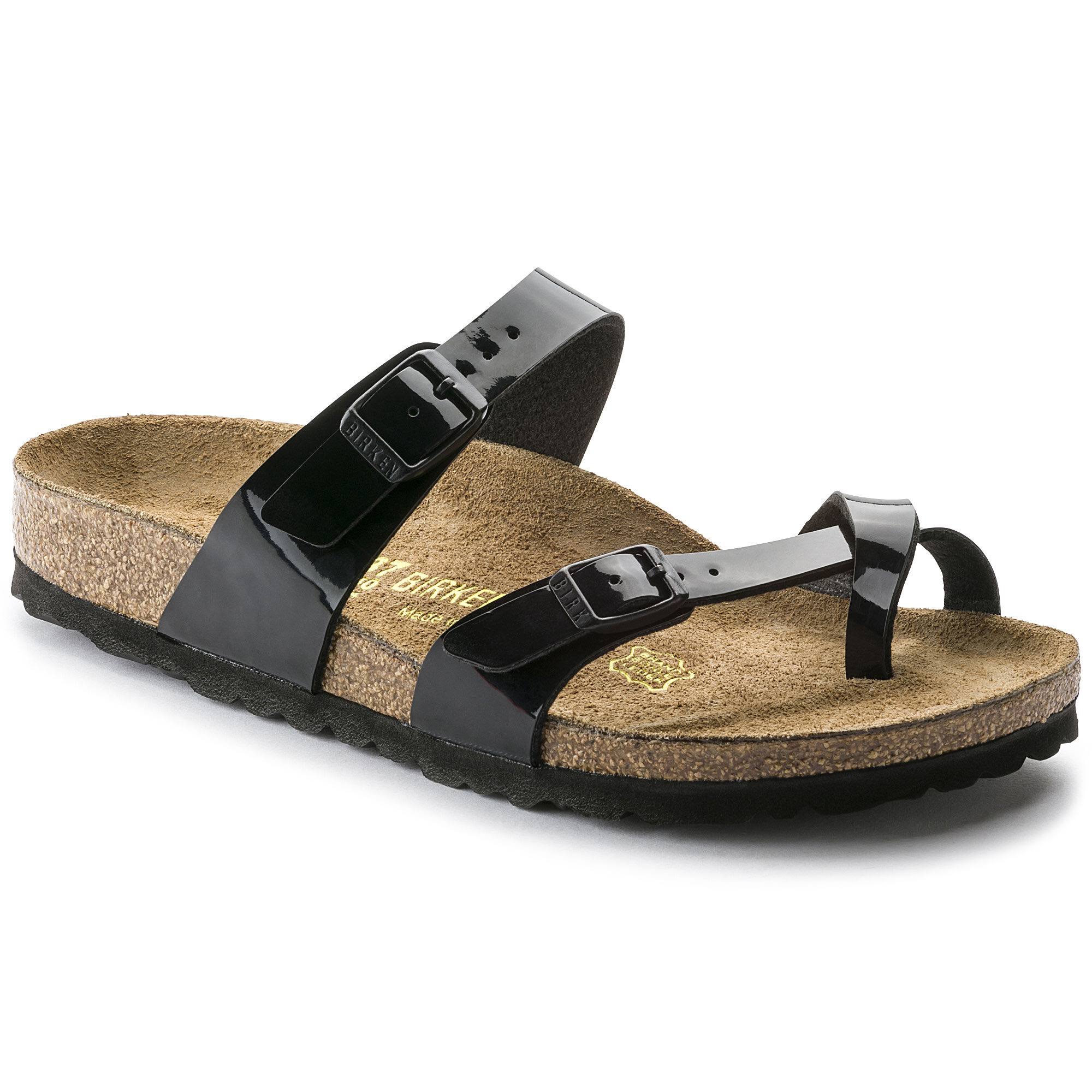 Birkenstock Mayari Birko Flor Sandals - Patent Black