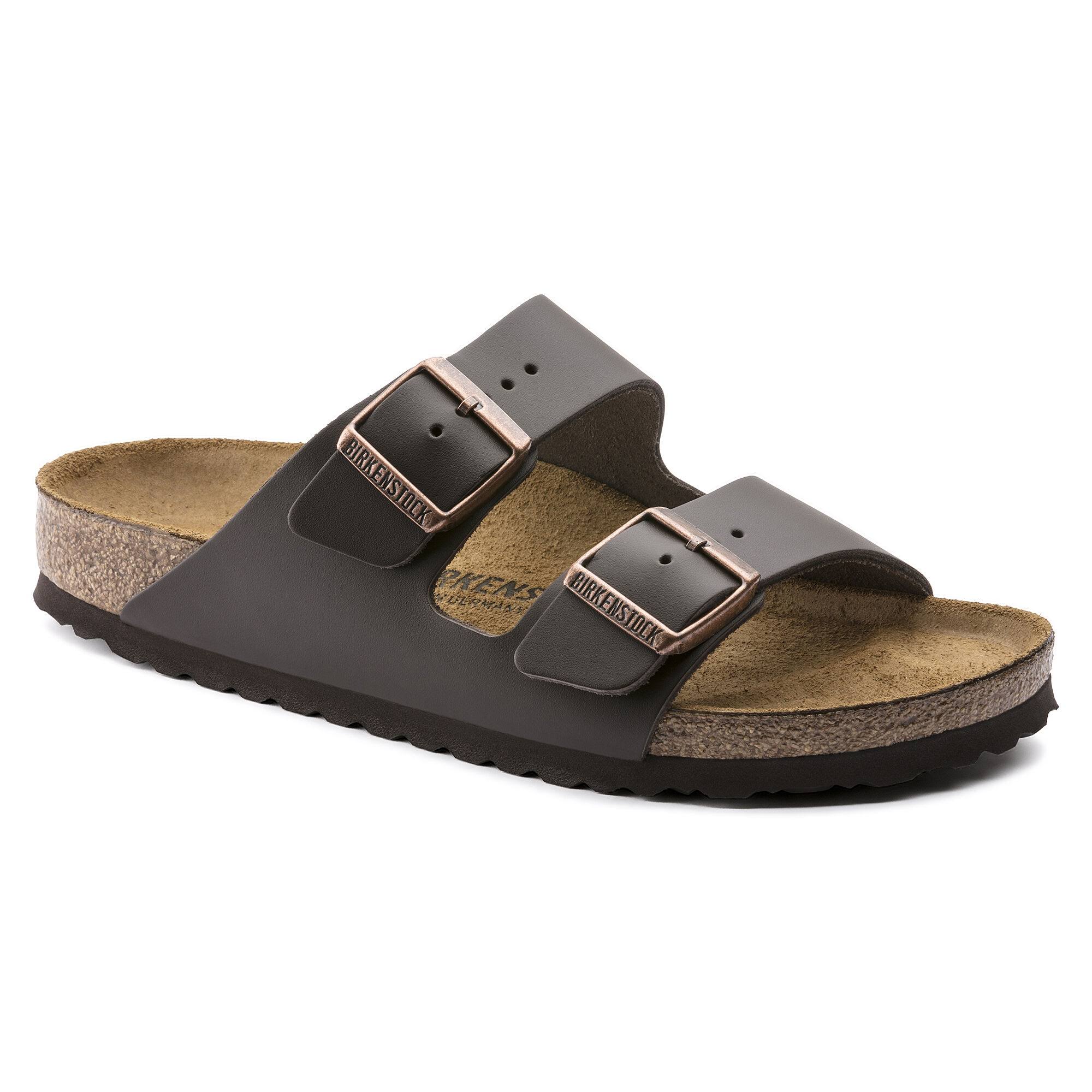 Birkenstock Leather Sandals Arizona Dark Brown / 44