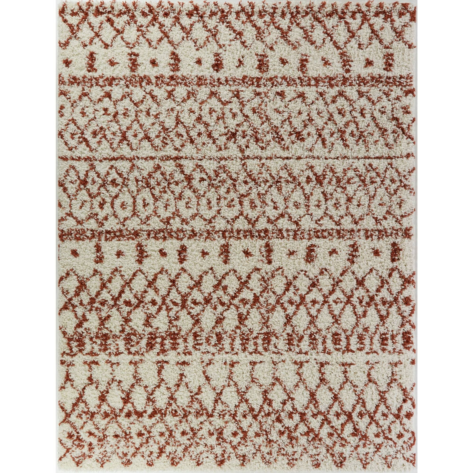 BALTA Dominic Cream/Charcoal 8 ft. x 10 ft. Moroccan Shag Area Rug