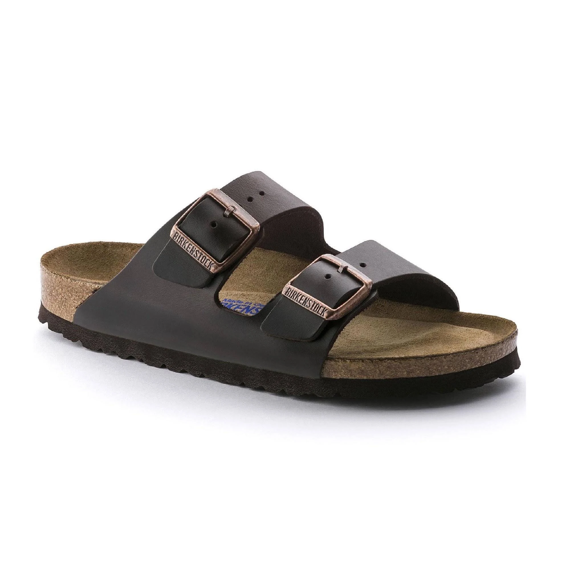 Birkenstock Arizona Soft Footbed Sandal - 38 - Brown Amalfi Leather