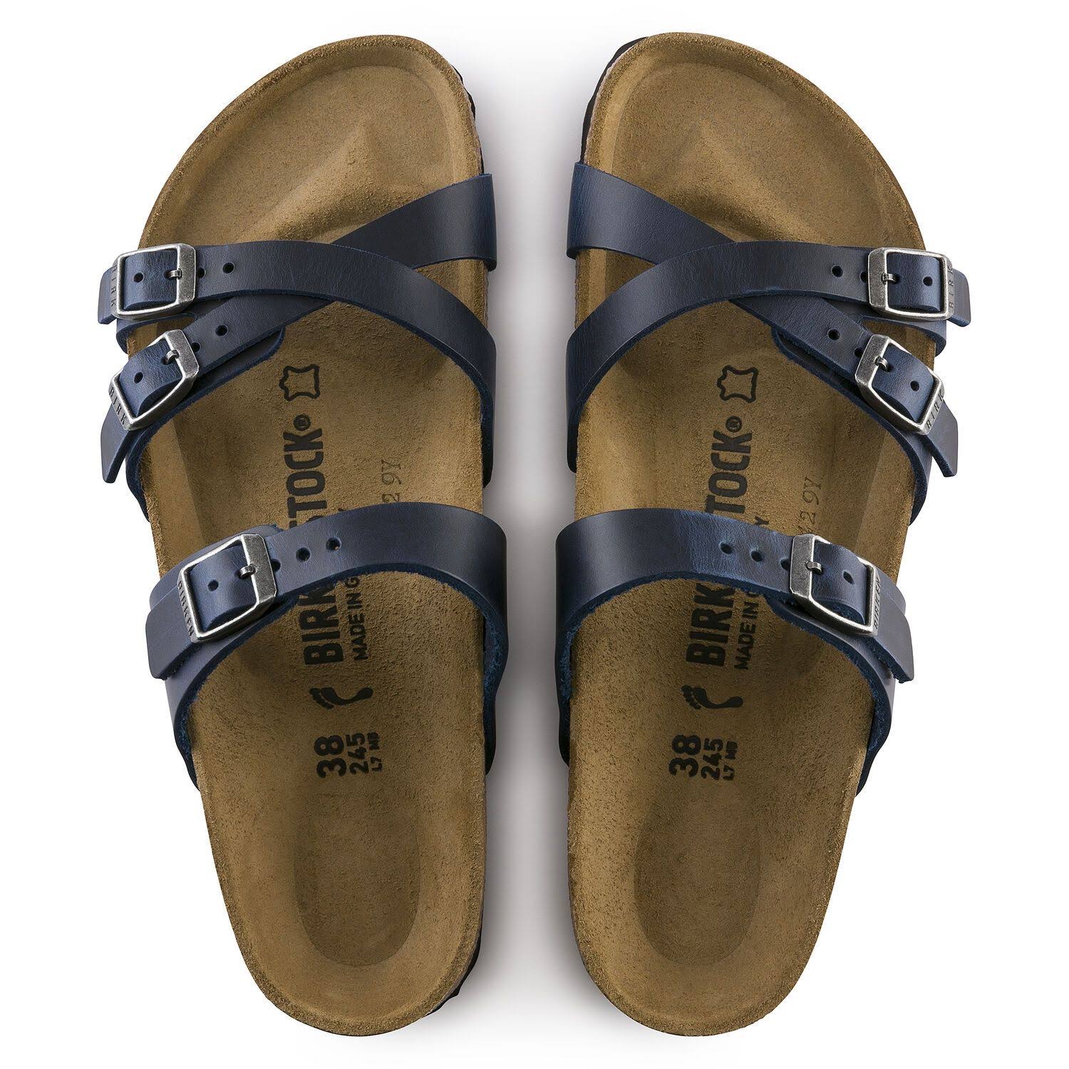 Birkenstock Women's Franca Sandal - 42 - Blue Oiled Leather
