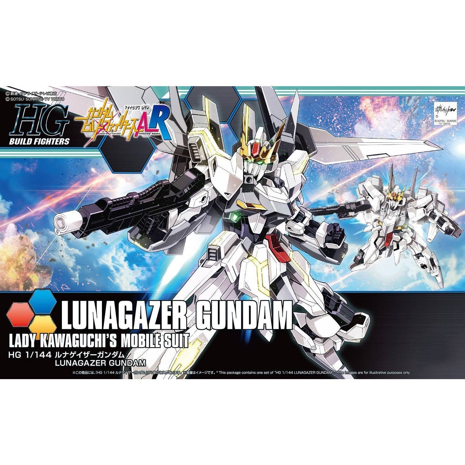 HGBF 1/144 Gundam Build Fighters A-R Lunagazer Gundam