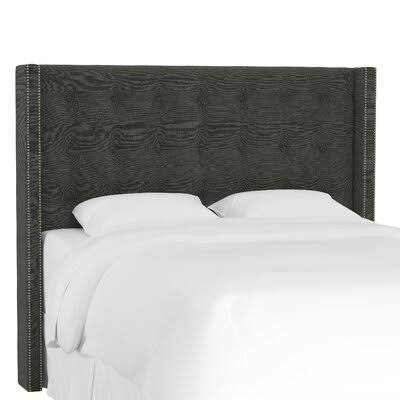 Lollis Wood Frame Upholstered Wingback Headboard Size: California King, Upholstery: Charcoal