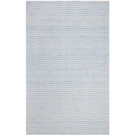 Zaragoza Handwoven Flatweave Cotton Light Blue/Ivory Area Rug Highland Dunes Rug Size: Rectangle 6' x 9'