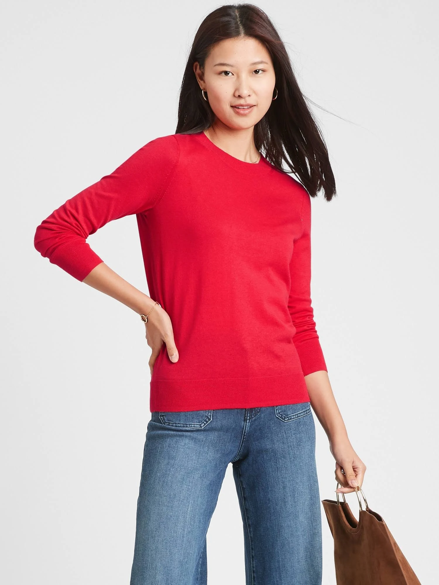 Women's Washable Forever Crew-Neck Sweater Stop Light Neon