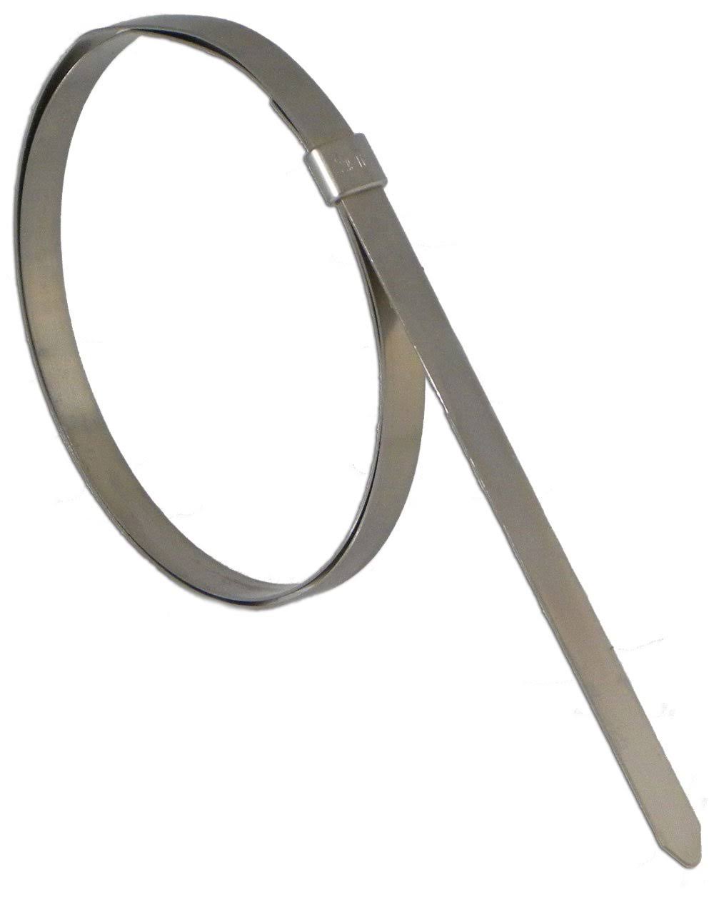 Band-It JS2429 Junior 1/4 Wide x 0.020 Thick 1 Diameter 201 Stainless Steel Smooth I.D. Clamp (100 per Box)