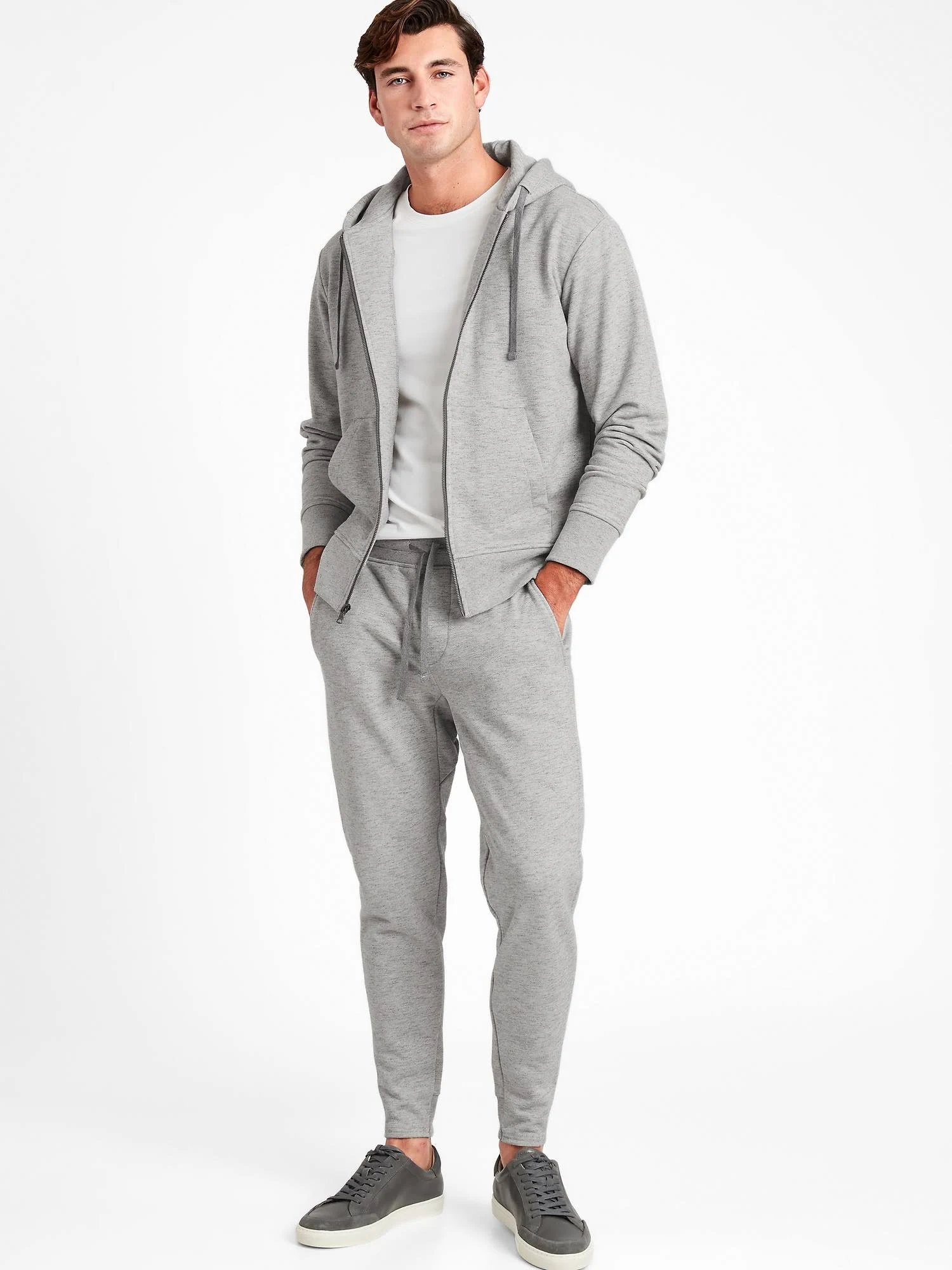 Banana Republic Men's French Terry Jogger Rock Gray Size Xs